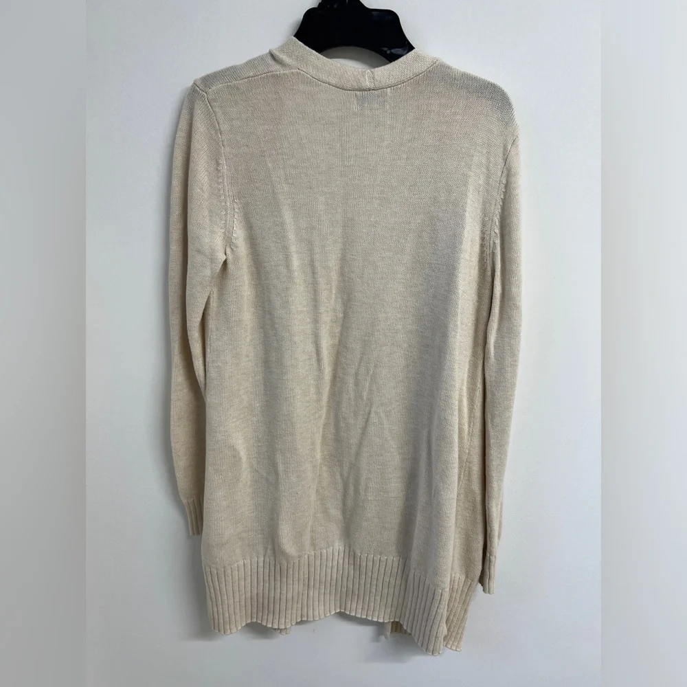 Old Navy Cream Long Cardigan Sweater - Picture 2 of 3